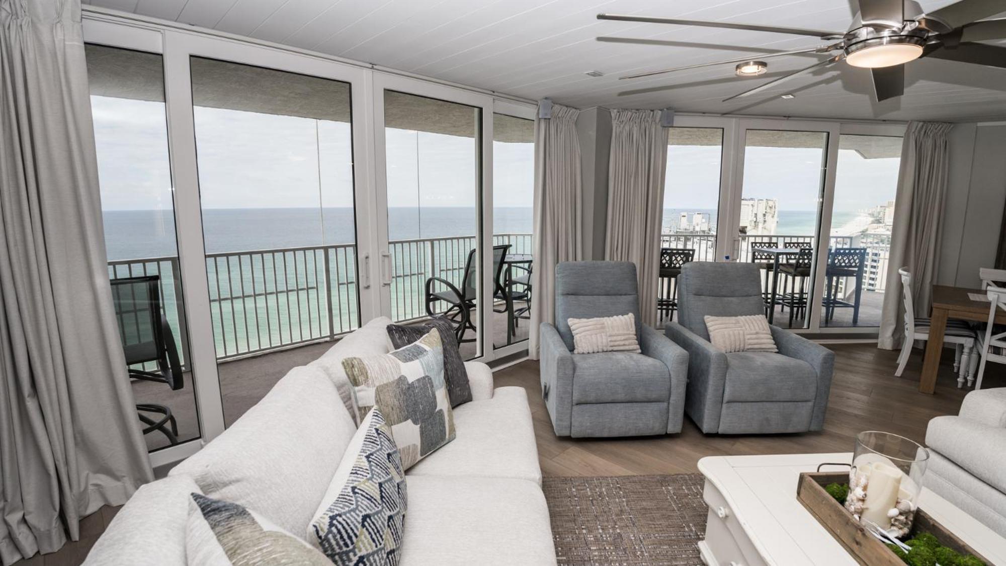 New Rental - 3Br 3Ba Corner Beachfront - 2024 Remodel - 3 Pools, Tiki Hut, Gym, Tennis Panama City Beach Bagian luar foto