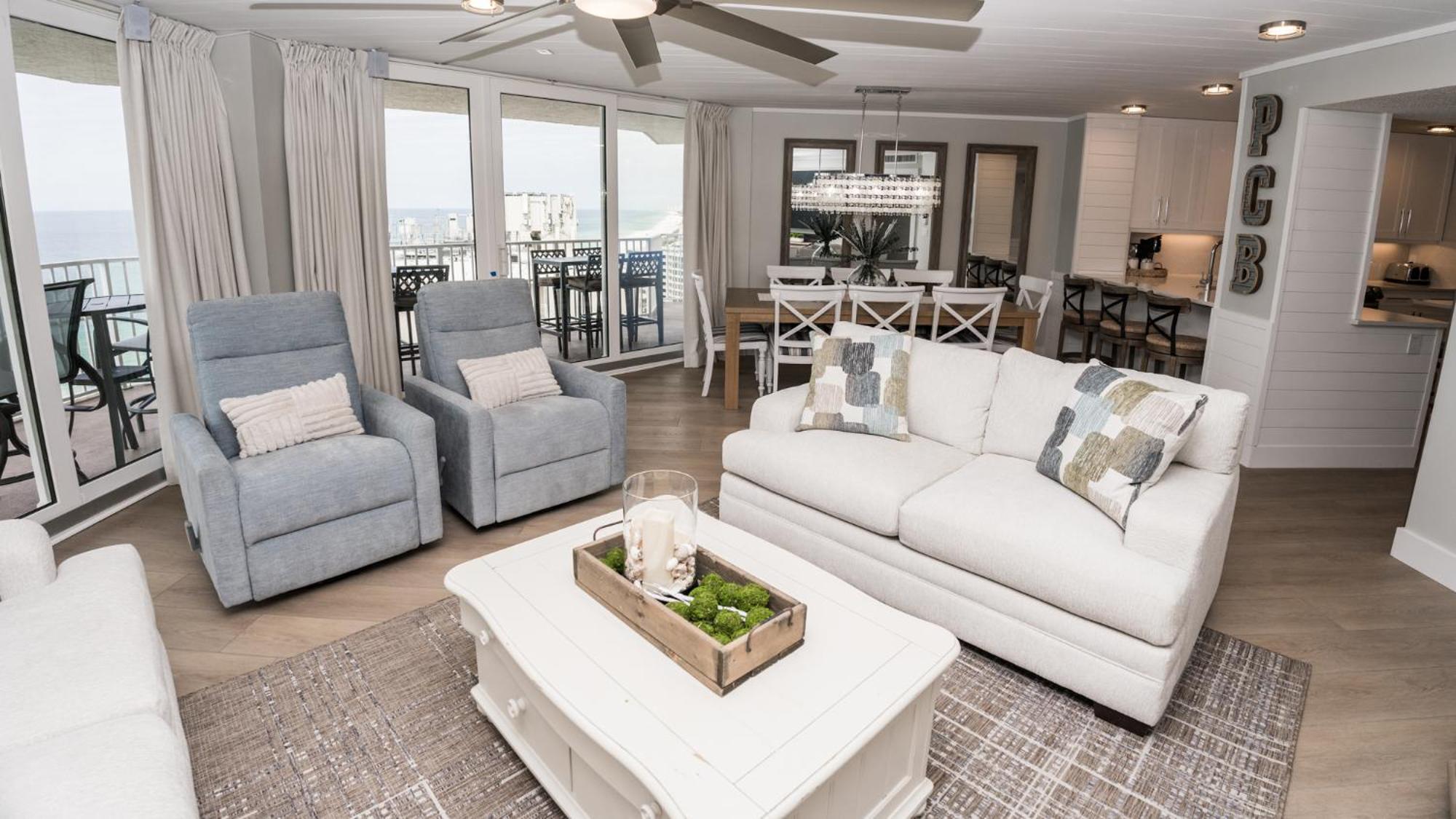New Rental - 3Br 3Ba Corner Beachfront - 2024 Remodel - 3 Pools, Tiki Hut, Gym, Tennis Panama City Beach Bagian luar foto