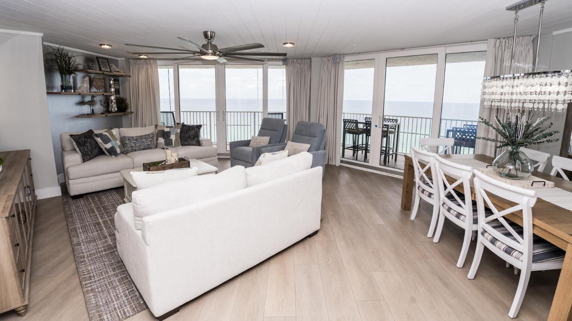 New Rental - 3Br 3Ba Corner Beachfront - 2024 Remodel - 3 Pools, Tiki Hut, Gym, Tennis Panama City Beach Bagian luar foto